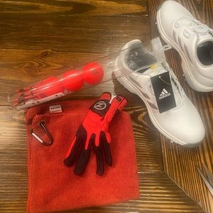 Junior Boys Adidas Adipower Boa Golf shoes with Glove. Never worn.